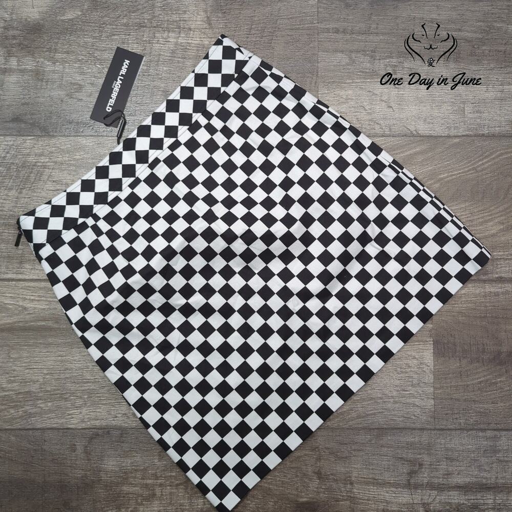 Karl Lagerfeld Checkered Mini Skirt Size S - Picture 5 of 5